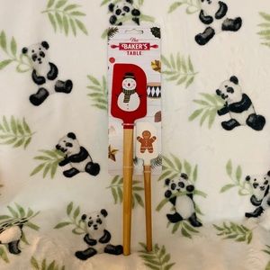 Snowman & Gingerbread Man Silicone Spatula Set